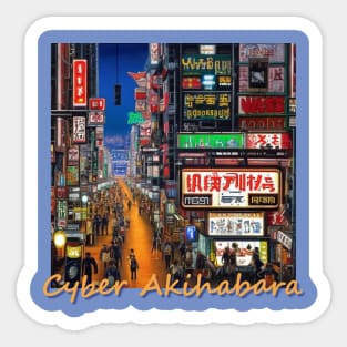 Japan Cyber Akihabara Tokyo by Kana Kanjin Sticker